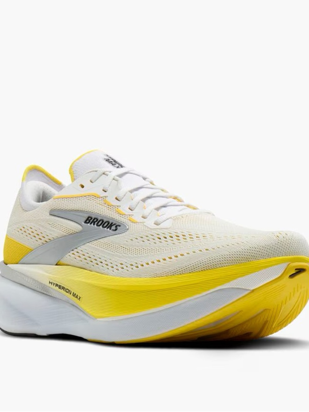 Brooks Hyperion Max 4 Women's Running Shoe in White and Yellow size 7.5 NIB - Picture 3 of 5